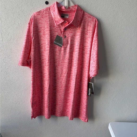 PGA TOUR Pro series Size XLT Athletic fit Sun protection UPF 50 Coral in color - Picture 2 of 10